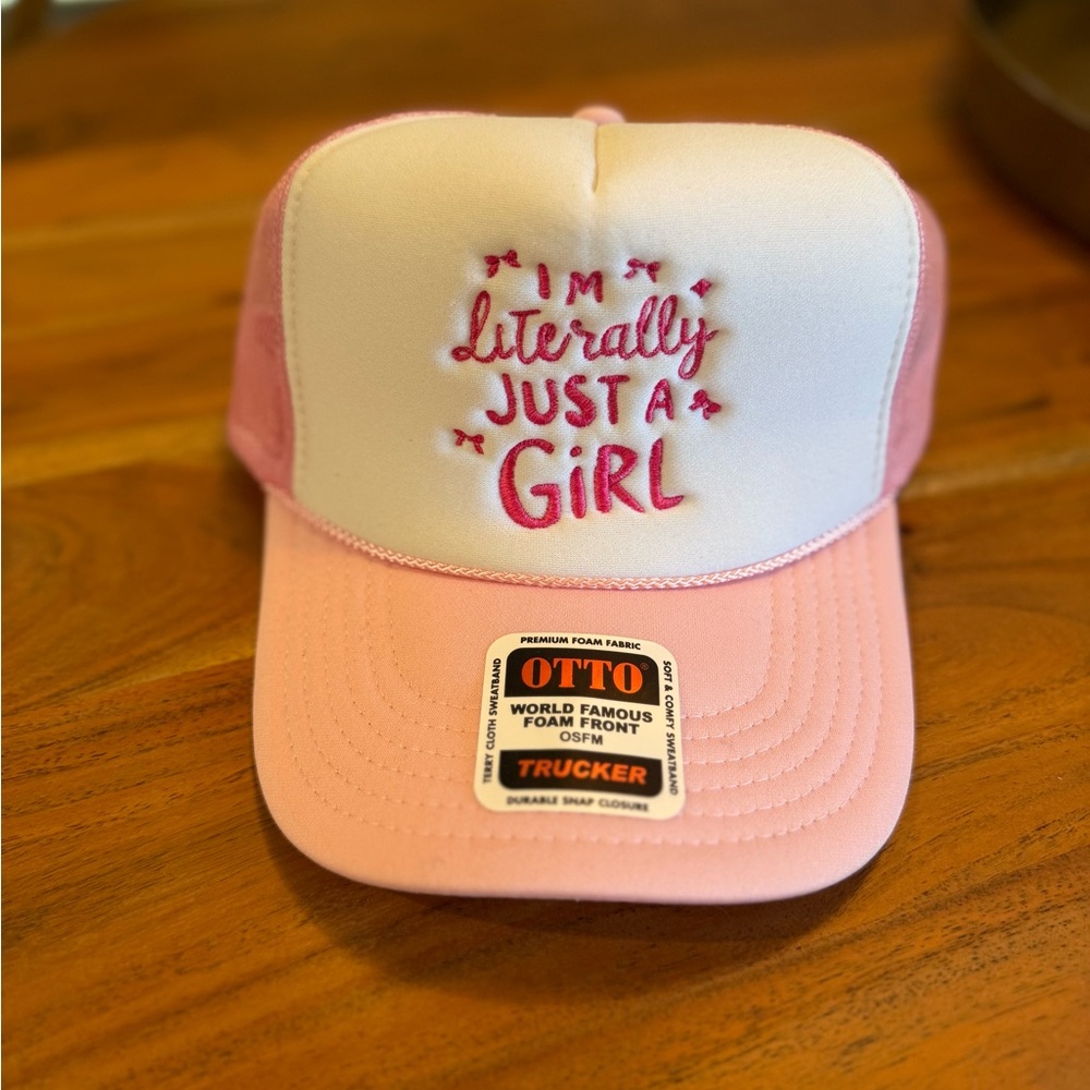 OTTO Pink and White Trucker Hat • New without tags